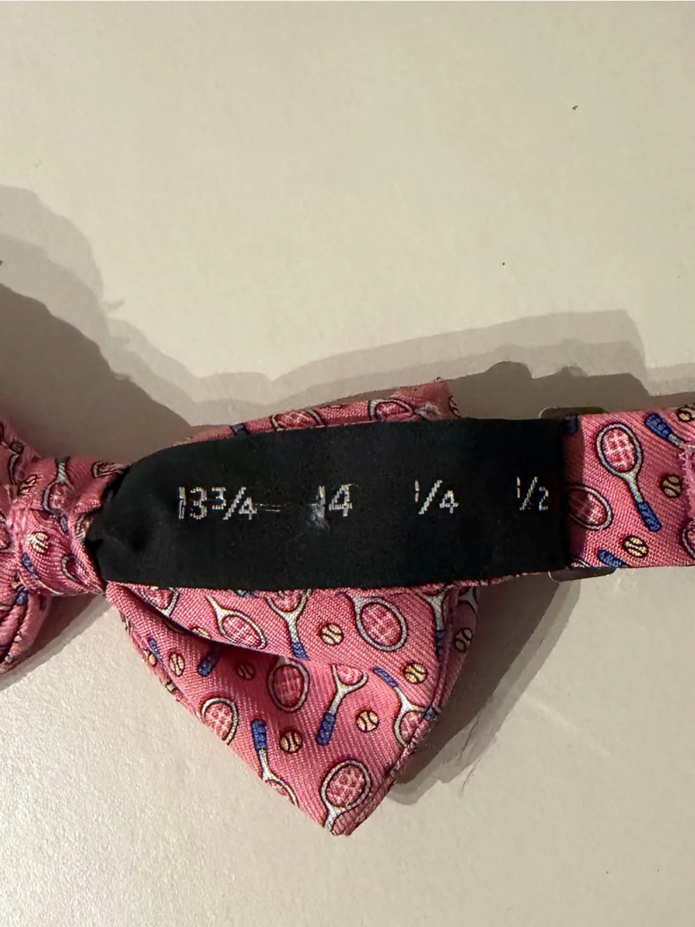 Vineyard Vines Pink Tennis Racket Print Bow tie